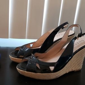 Guess patent leather wedge